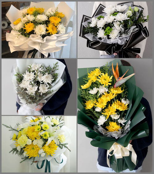 贵州毕节市黔西县素朴镇百花村白事花束代送